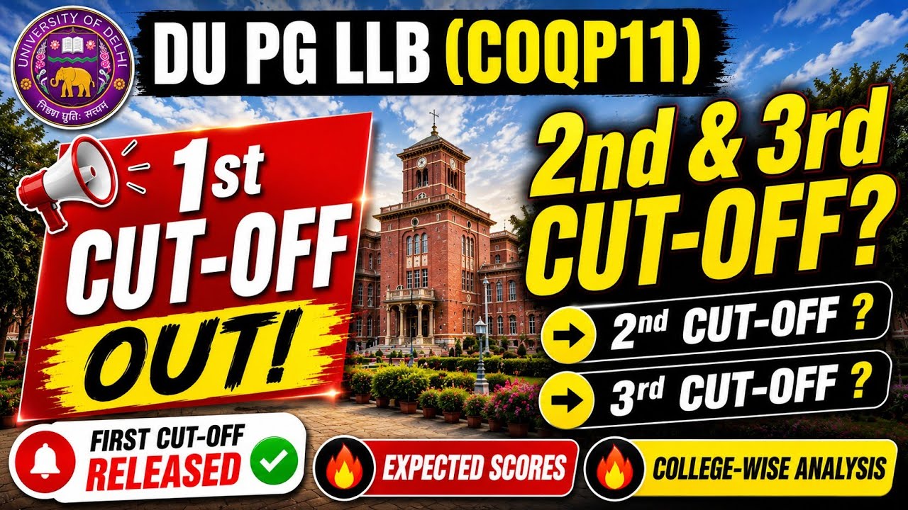 DU LLB 2026 First Cut-Off Out! | College-Wise Analysis (COQP11)