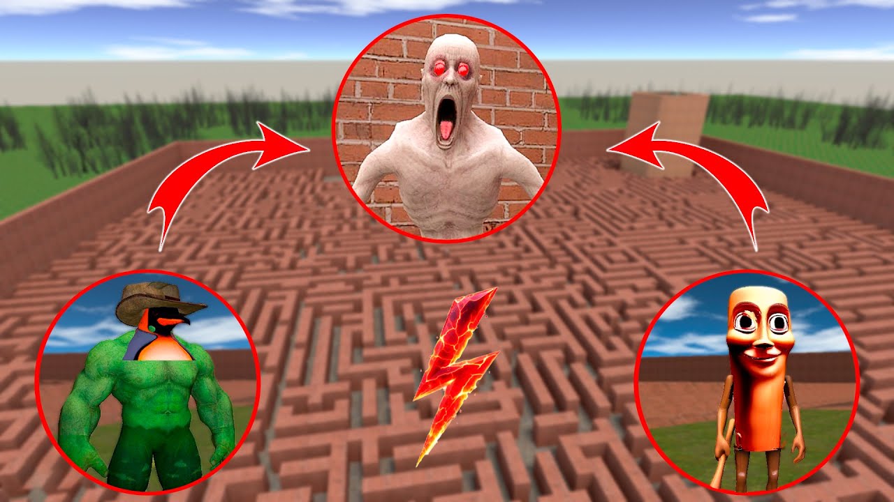 Italian Brainrot vs SCP 096 vs Tung Tung Sahur In Maze! In Garry's Mod