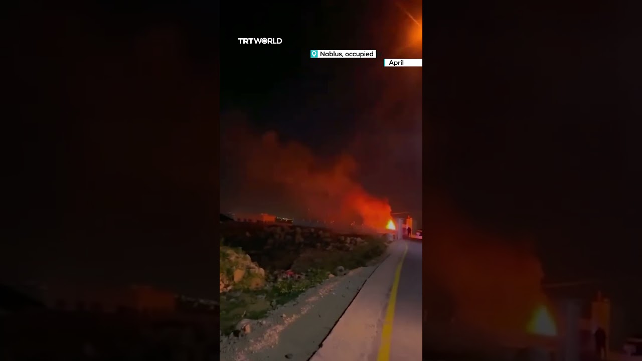 Illegal Israeli settlers attack Nablus village, setting cars on fire