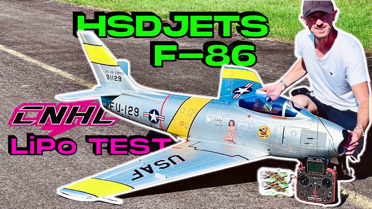 Feel THE POWER of CNHL LiPo • HSDJETS F-86 120mm EDF Jet PNP • (English/Français) 4K 60fps