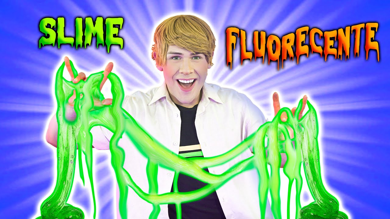 SLIME fluorescente que brilla en la oscuridad 😱 &iexcl;F&aacute;cil! 💙💚💛