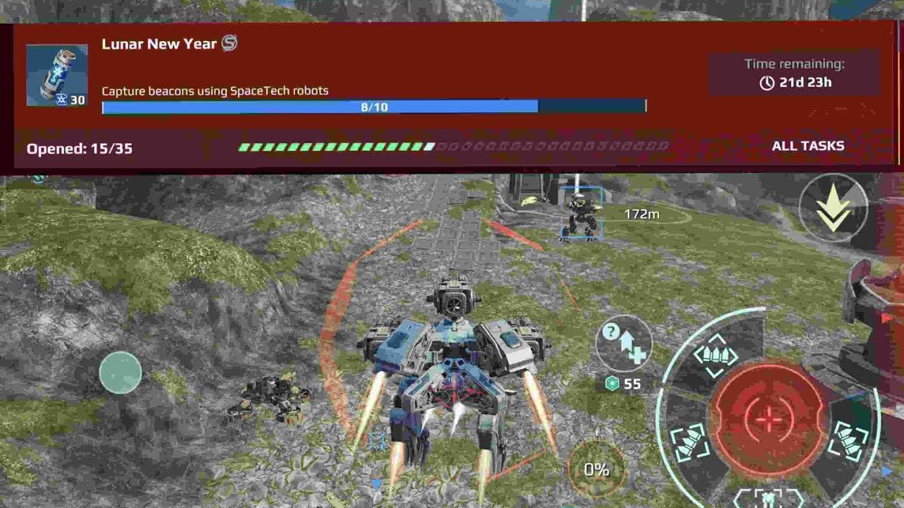 War Robot Valley Domination Gameplay, Beacon capturing task with Lio