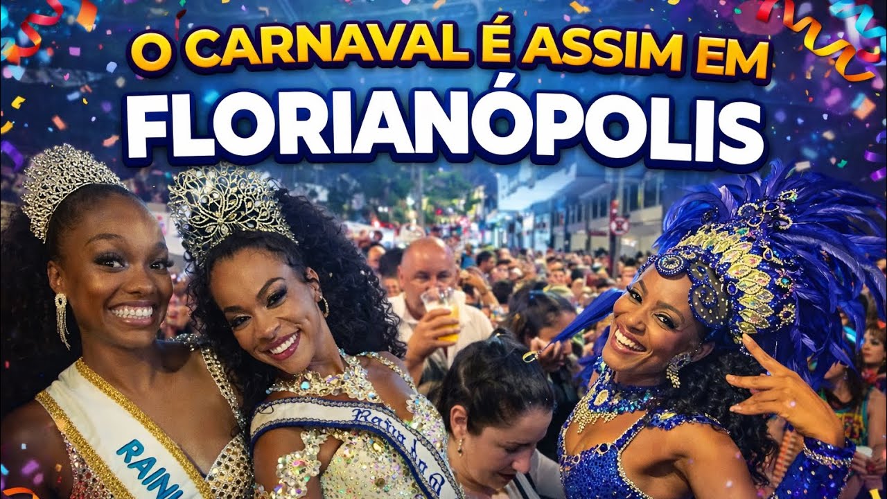 COMO É CARNAVAL EM FLORIANÓPOLIS? 🫢Abertura Oficial e Desfile de Bonecos Gigantes 2026 🎉