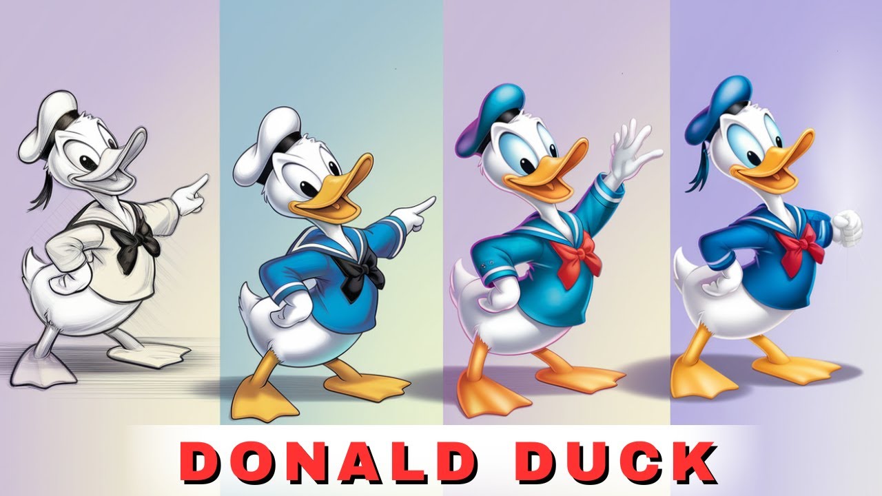 DONALD DUCK Evolution in Movies, Cartoons & TV (1934–2025)