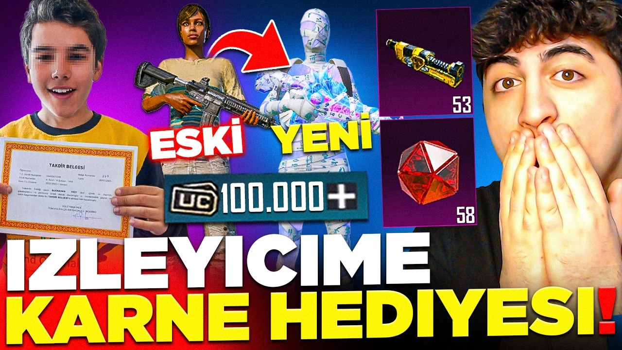 TAKDİR ALAN İZLEYİCİMİN HESABINI 100.000 UC DEĞERİNDE FULLEDİM! | PUBG Mobile