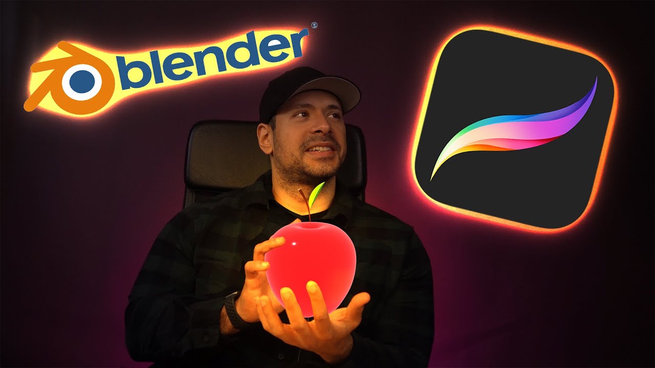 Make 3D art using Procreate 5.2 and Blender