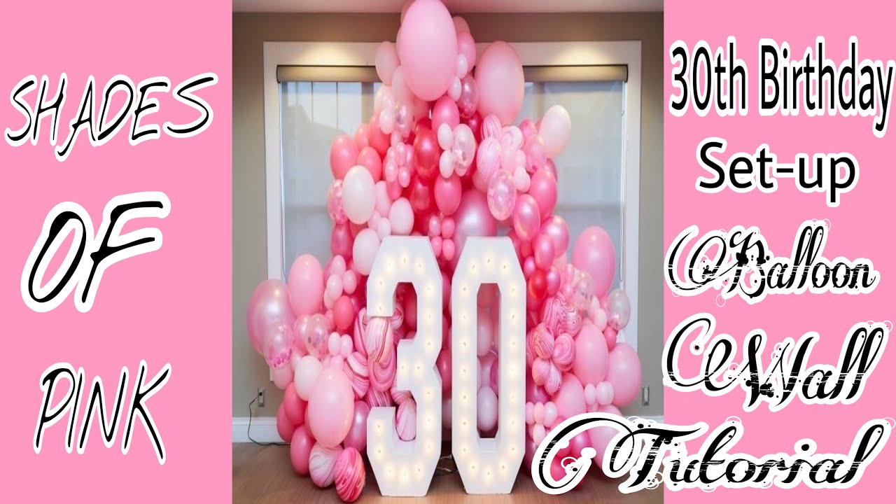 How to/DIY Marquee 30 Light Up + Full Wall Balloon/decor / Pretty in Pink