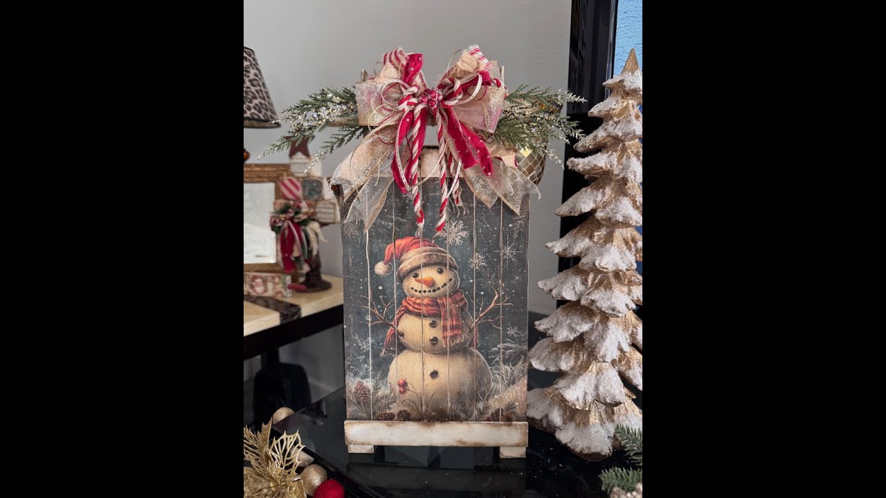Paint Stick Winter Sled  Part 2 - Craft Completion Challenge - Christmas - Dec 2024