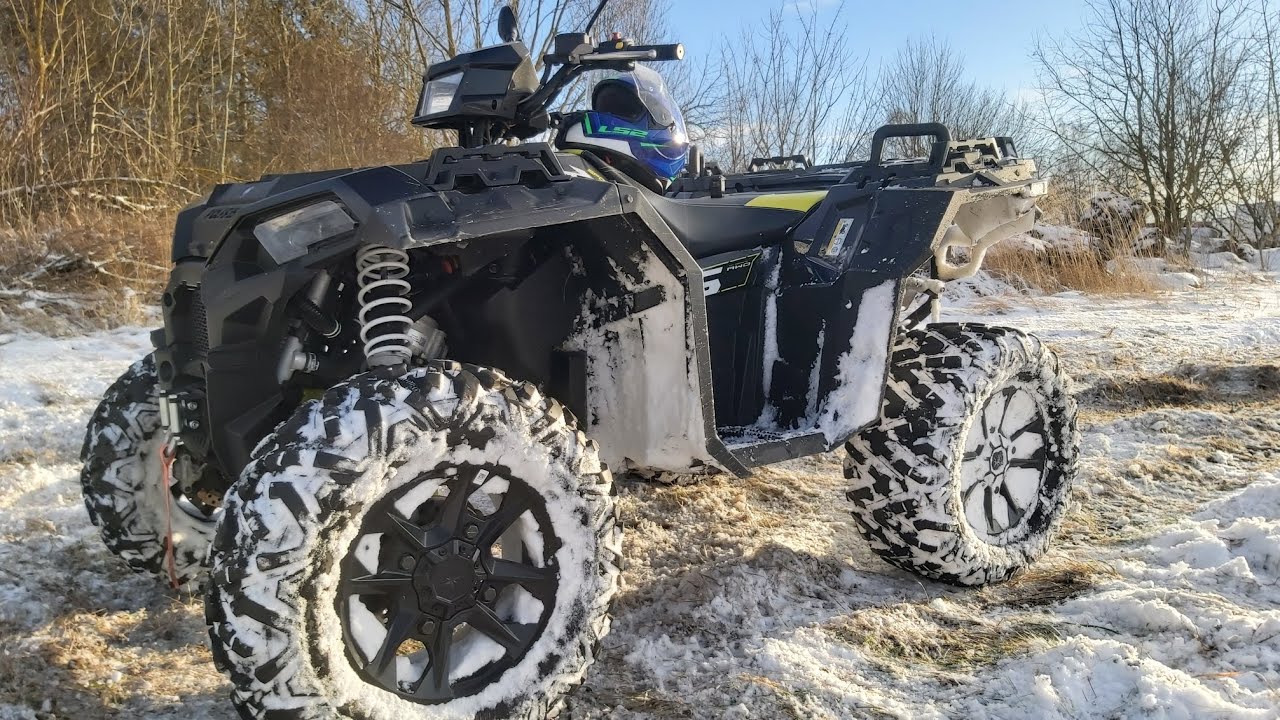 Beast was released 🔞 Polaris Sportsman Test Drive in snow