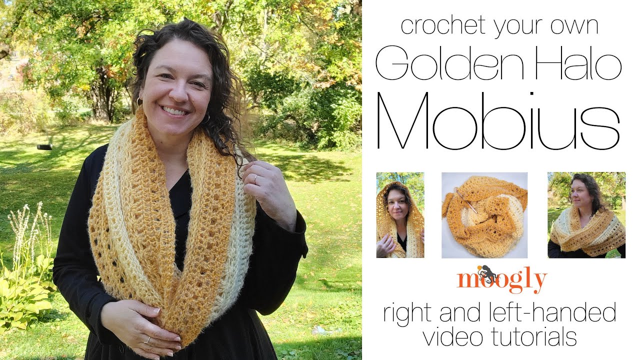 How to Crochet: Golden Halo Mobius (Right Handed)