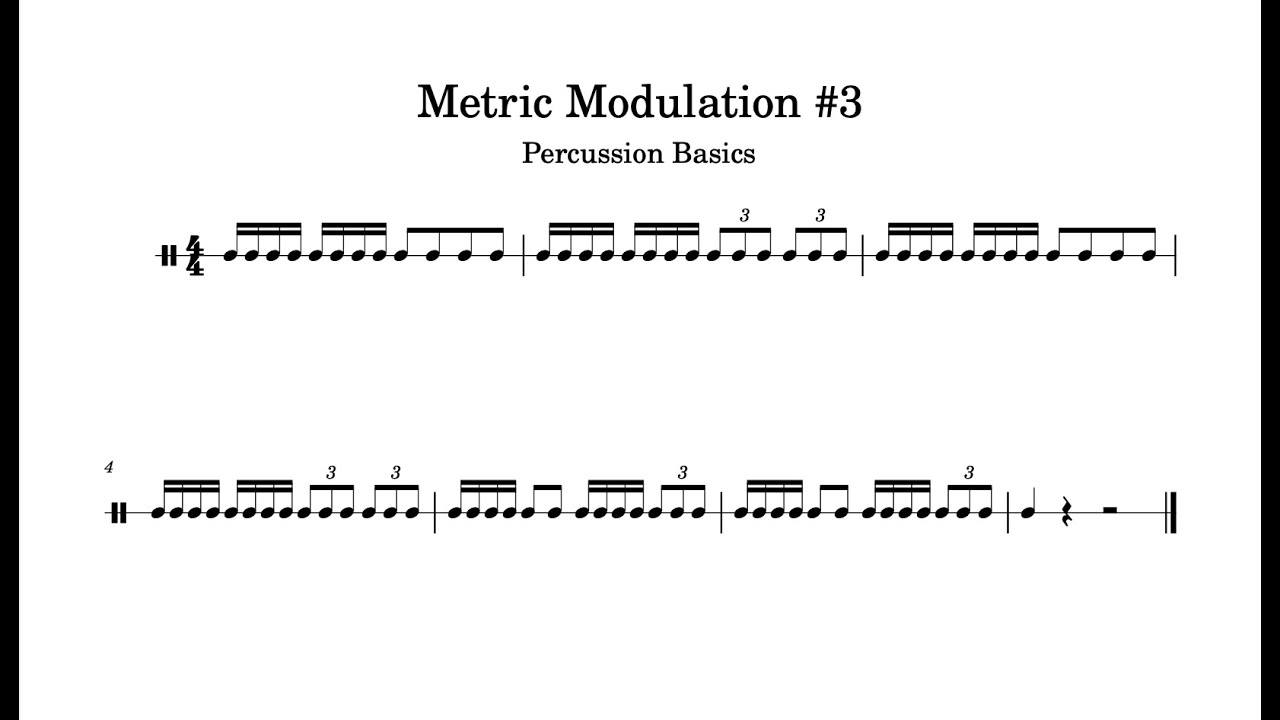 Metric Modulations #3 – Drum line Warm-Up Play-Along (70–200 BPM) | Snare & Tenor Practice Track