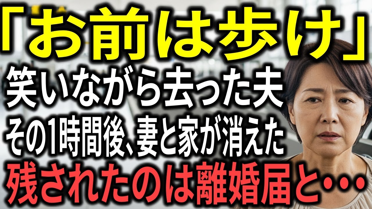 お前は歩け、4時間で帰れる「空港で突き放した夫。1時間後、家も妻も“消えた”理由とは