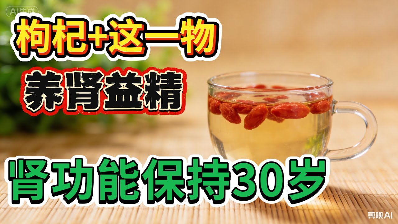 枸杞加它泡，养肾益精翻倍，活血连夜尿都消失，老中医活到100岁的秘方！枸杞#枸杞功效 #中老年养生 #健康饮食 #养生食疗 #补气血 #改善睡眠 #增强免疫力 #护肾养精#肾脏健康 