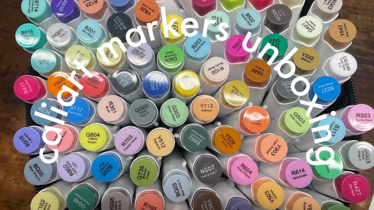 caliart 121 brush markers unboxing!