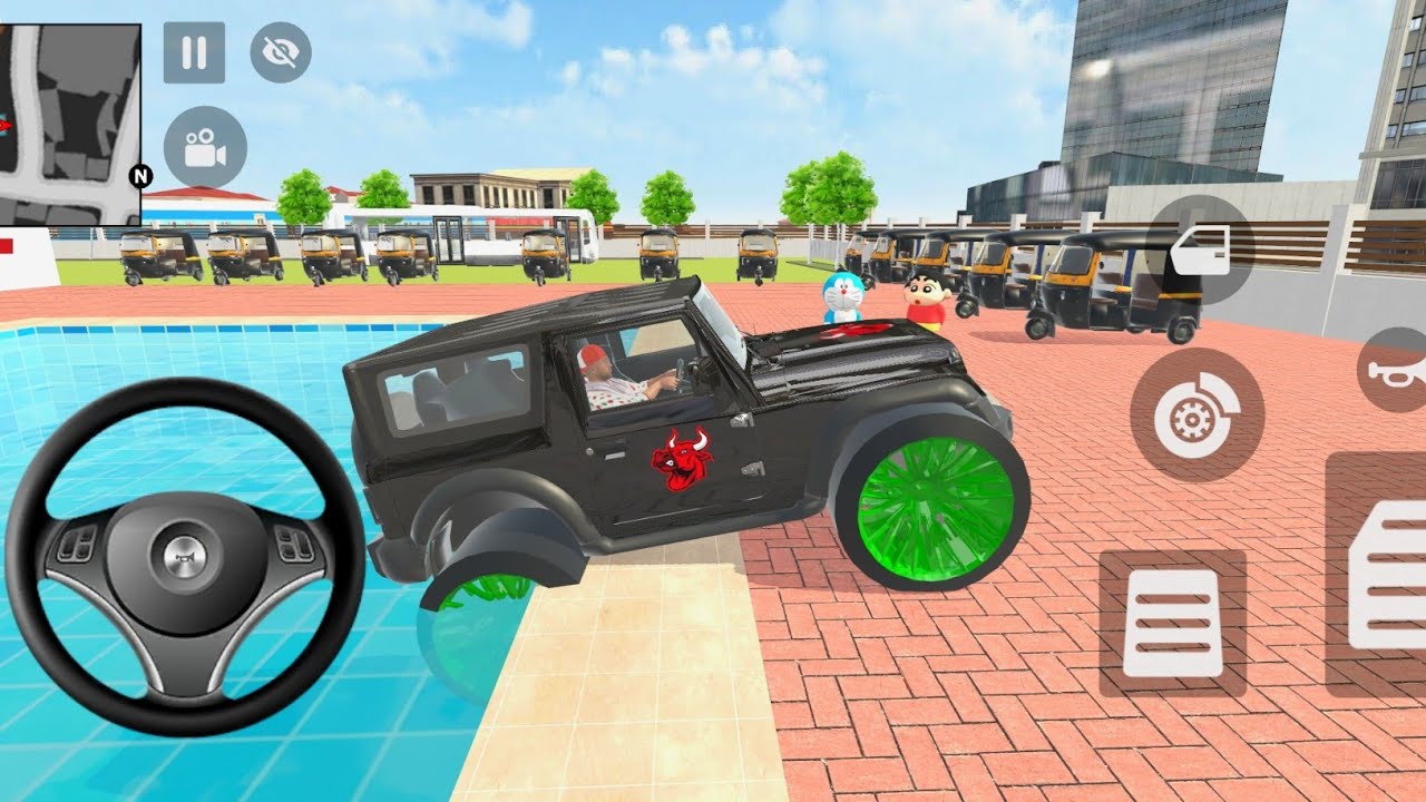 🤩 Indian Thift Auto Simulator Indian Showroom Purchase Modified New Black Thar and Bike Game 😘