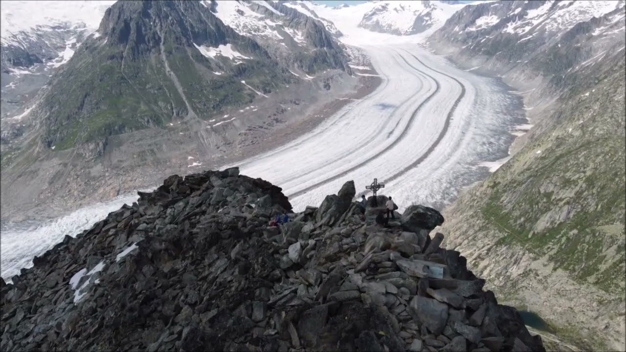 Wanderung Aletsch Arena, Märjelensee , Eggishorn mit  Drohne DJi Mini2