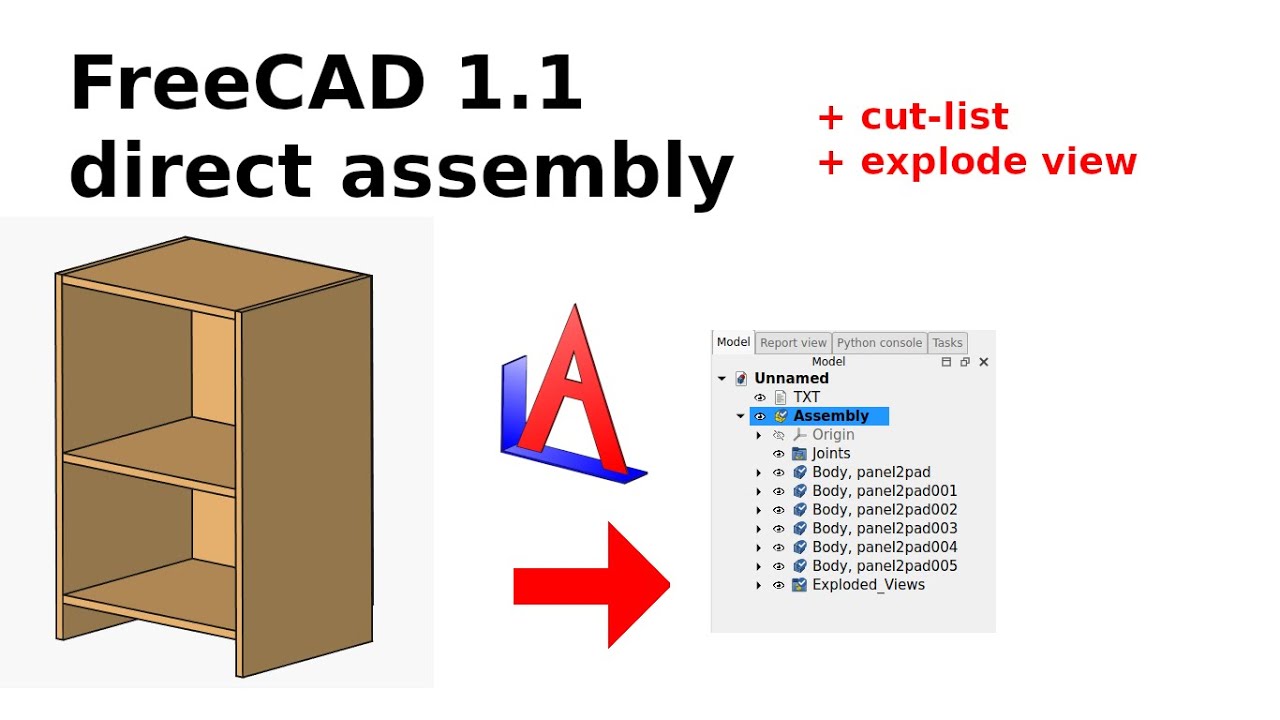 Direct assembly | FreeCAD Woodworking workbench