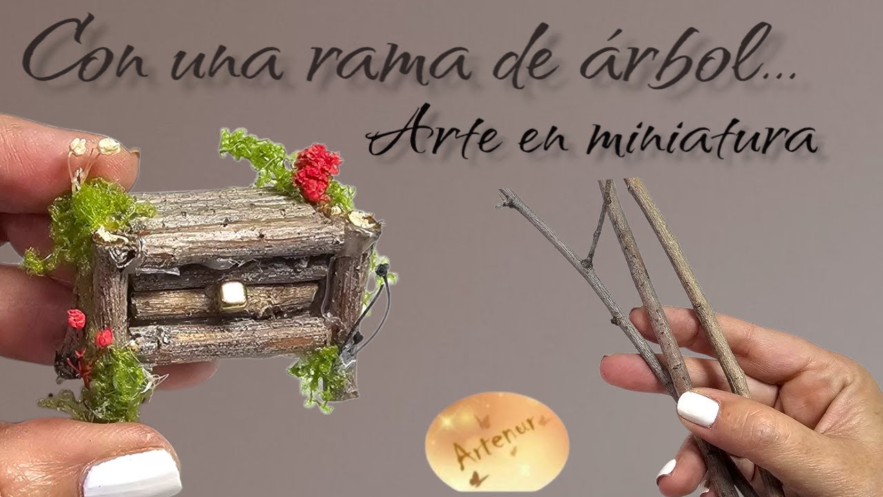 MESILLA en MINIATURA con Ramas - Muebles de Hadas DIY🧚‍♀️🔮
