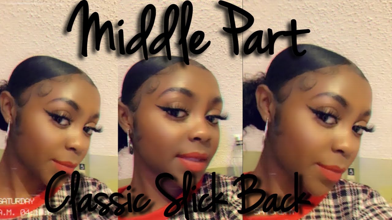 How To | Low Sleek Middle Part Ponytail | Natural Hair | Jade ThaJewel