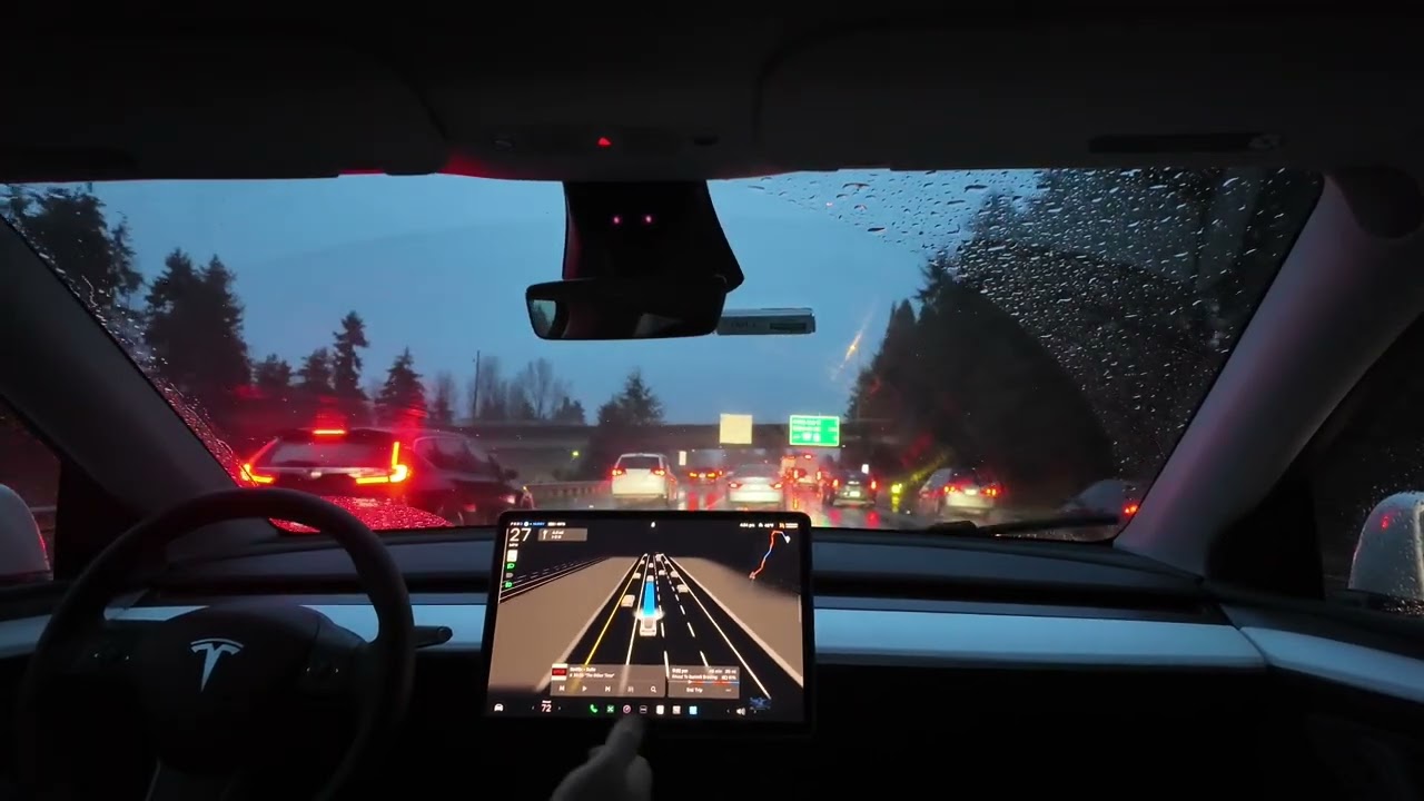 Tesla FSD v13 seattle to Span panel dinner