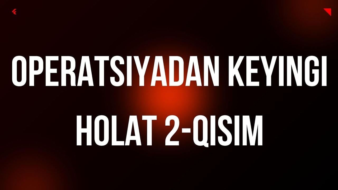 Burun operatsiyadan keyingi holat 2-qisim 