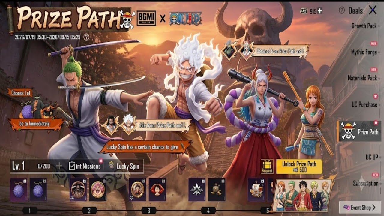Pubg/Bgmi 4.6 ( One Peace ) Prize Path Coming ? | 4.6 Update Prize Path, Guilt Spin, Lucky Spin 