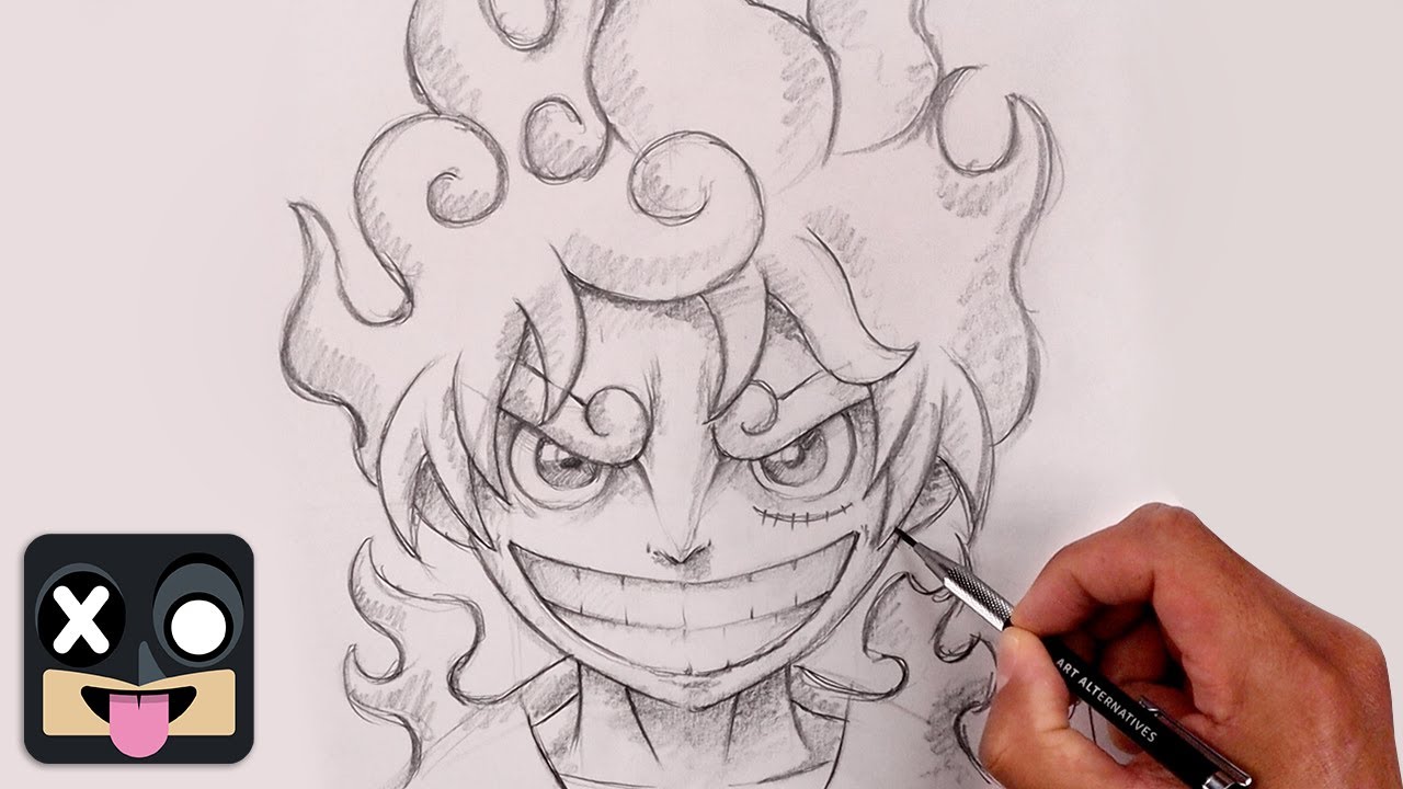 How To Draw Anime | Luffy Gear 5 | One Piece Step by Step Sketch Tutorial