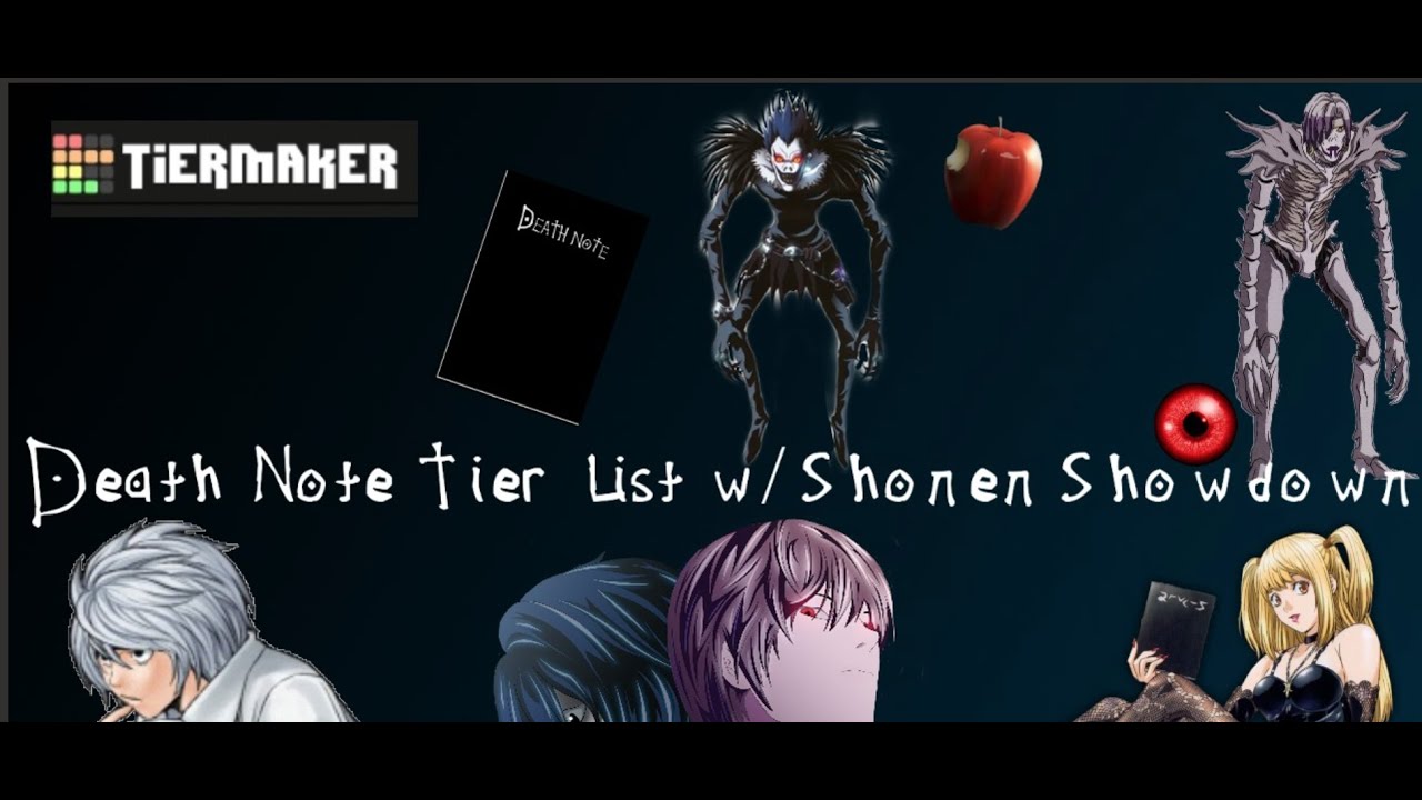 Ep101 Death Note Tier List with/ @shonenshowdown!!!