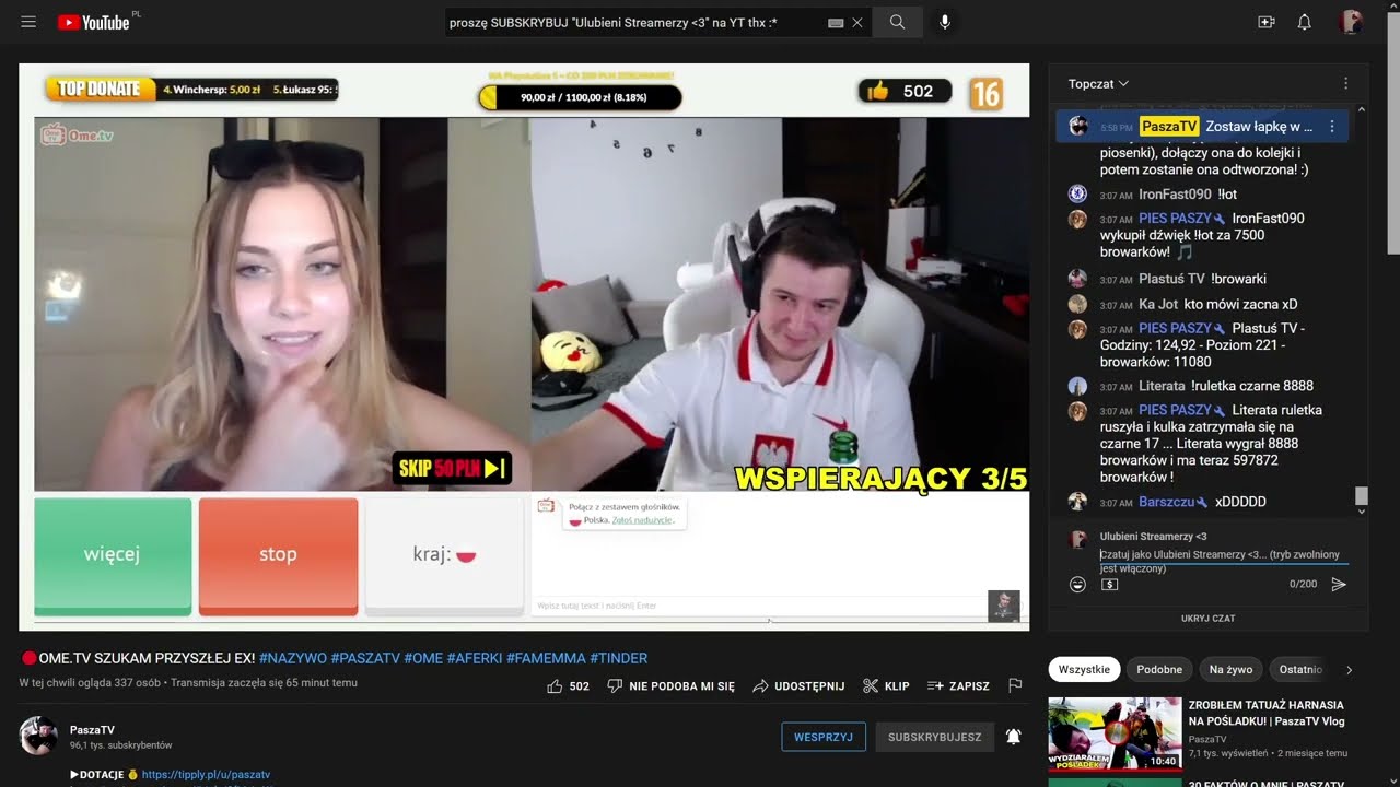 PaszaTV OMEGLE miła, urocza, elokwentna prawie szesnastolatka, literalnie gargantuiczna rozmowa