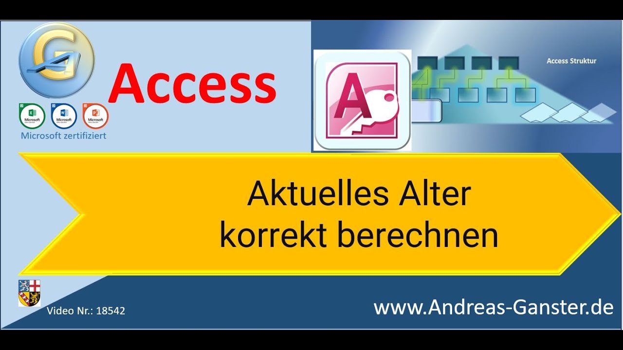 Das richtige Alter im aktuellen Jahr anzeigen | #Access #Tipp 18542 | #Tutorial #deutsch | #Ganster