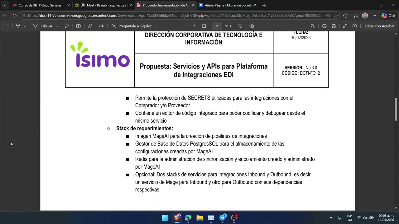 Isimo - Revisión inicial EDI (12/03/2026 - 09:01:52)