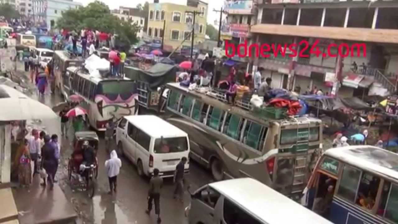 Eid homebound people suffer due to tailback on Dhaka-Tangail highway