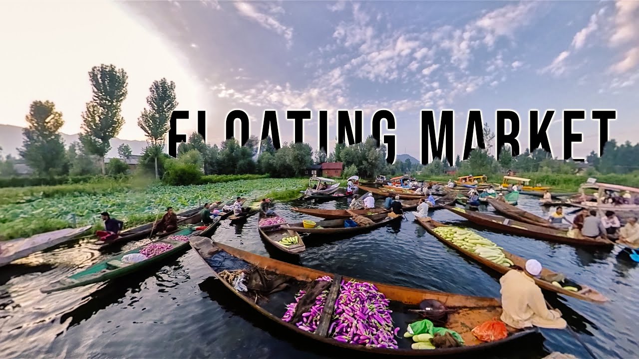 Srinagar Kashmir World Second Largest Floating Vegetable Market on Dal Lake