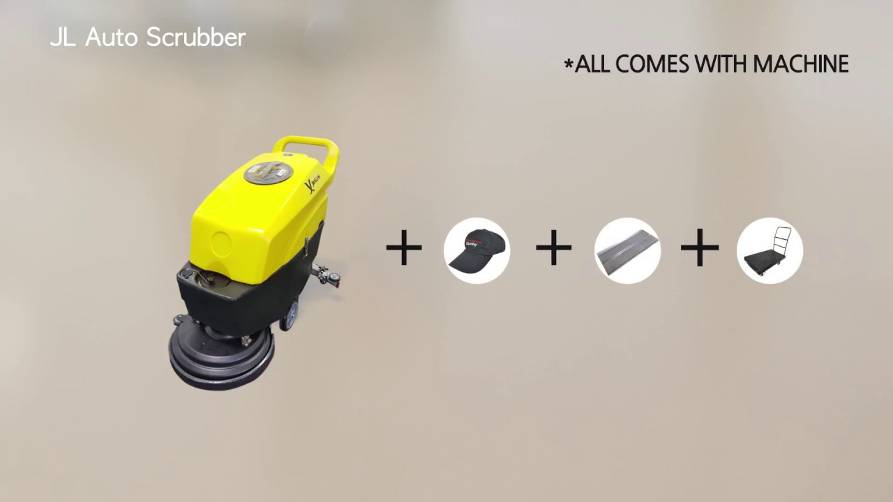 JL Auto-Scrubber 20″ - The Best Automatic Floor Scrubber (Yellow Battery powered )