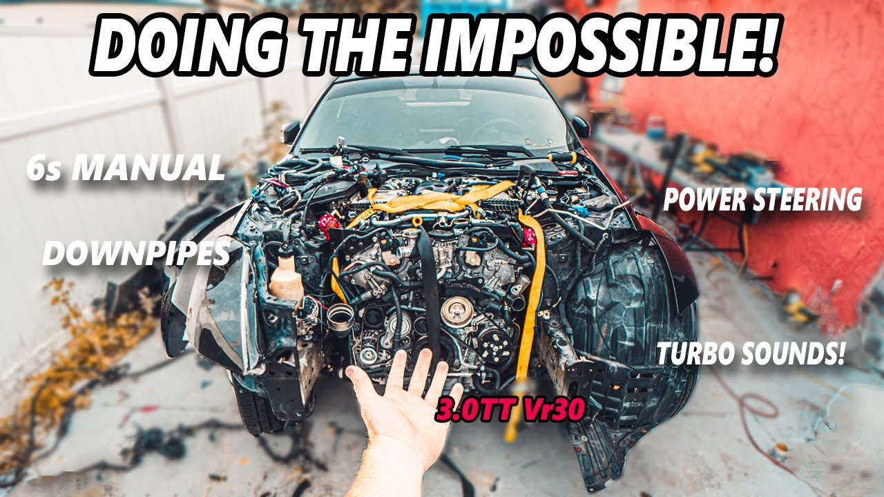 Q60s Twin Turbo Swapped 350z! COMPLETE INSTALL *making a 400z*