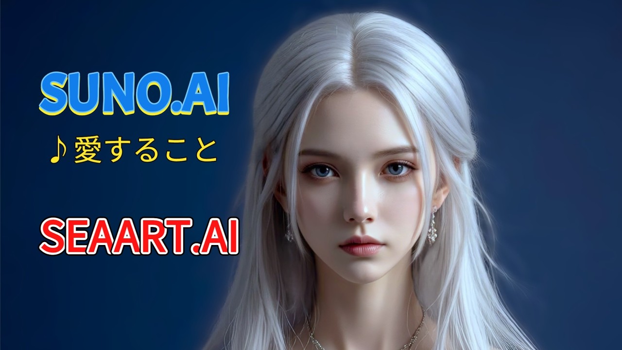 AI音楽・Suno AI・v5プロ『愛すること』、AI画像成形・SEAART.AI、4K。