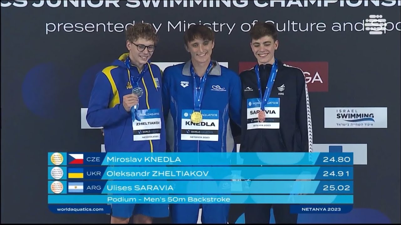 ULISES SARAVIA WJSC Israel 2023 50 backstroke Bronze Medal