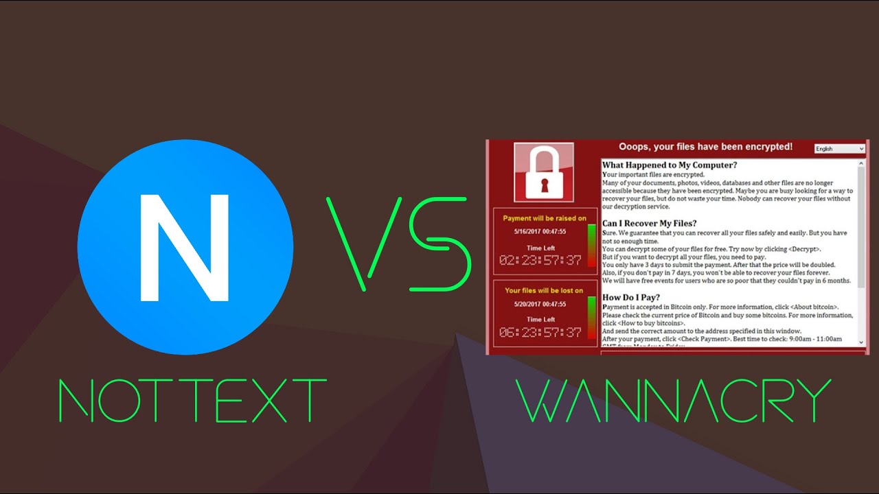 Nottext Antivirus vs Wannacry / AV TEST #01