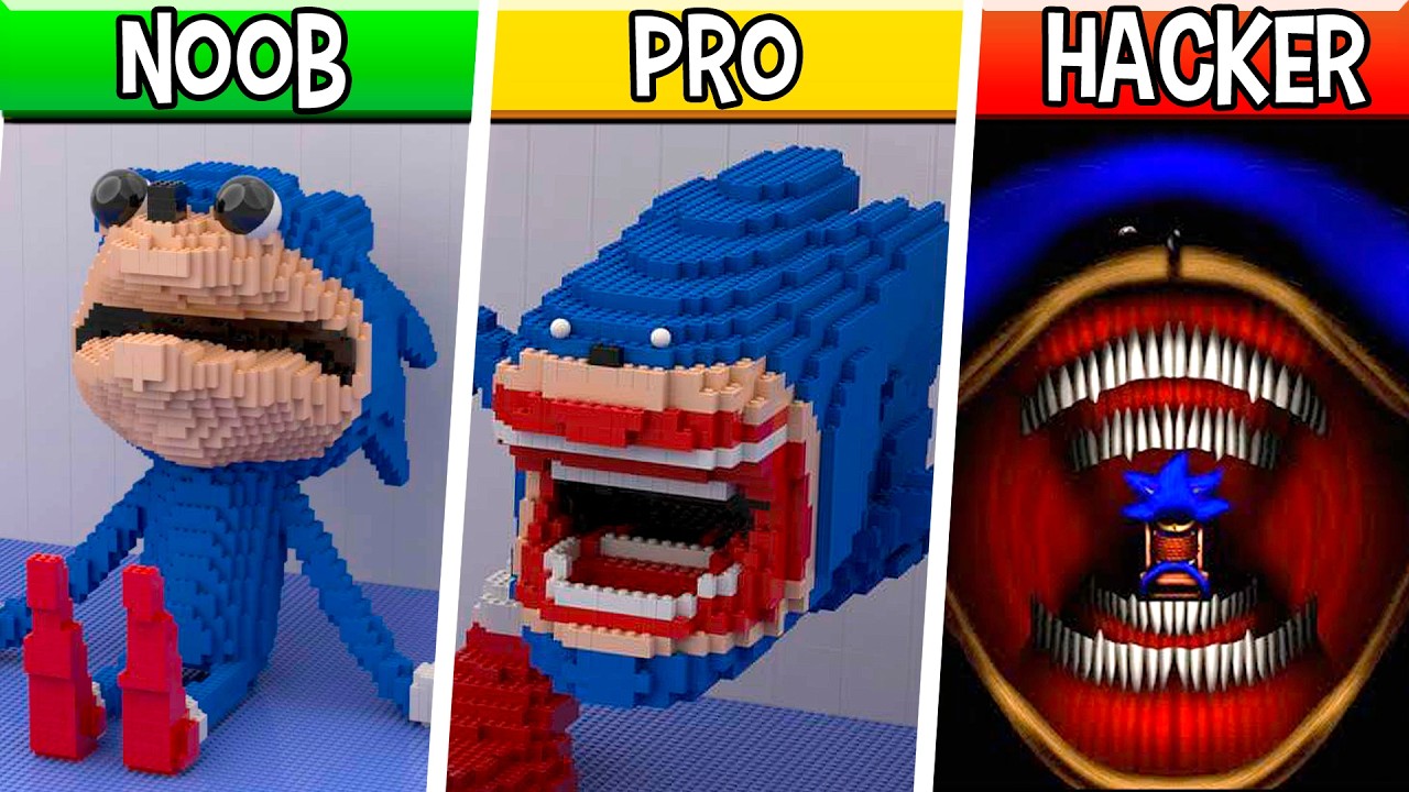LEGO ALL Characters & ALL Forms in Shin Sonic Tapes (COLLECTION #5) : Noob, Pro, HACKER! / (Sonic)