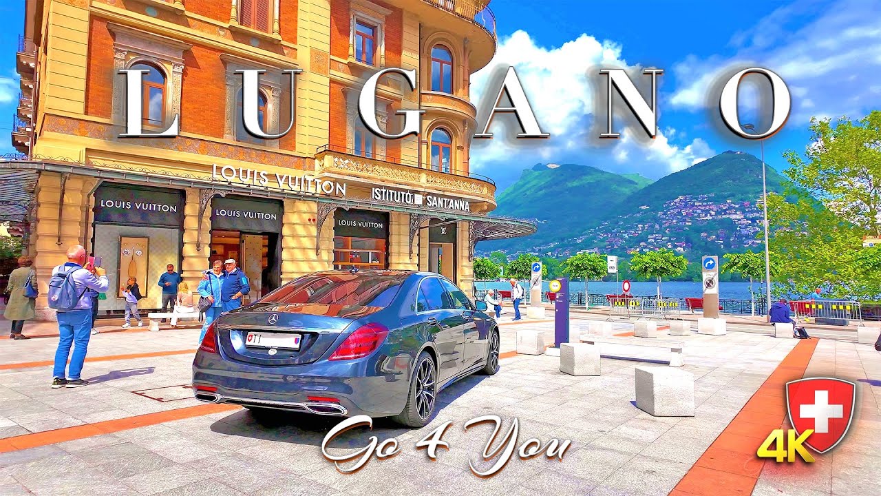 LUGANO 🇨🇭 Swiss Luxury and Italian Elegance Jewel of Switzerland 4K Walking Tour