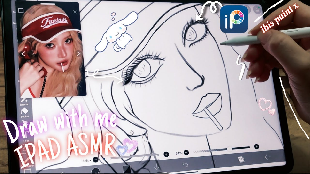 Draw with me 💖¦ ipad ASMR ¦ digital art🎨 ¦ full Art ¦ ibis paint x ¦