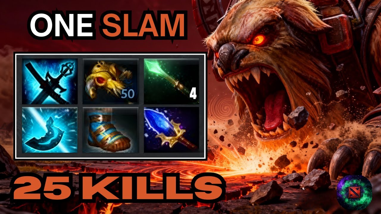 Dota 2 Earthshaker 25 Kills Mid Lane Rampage | Brutal Damage and Game Breaking Plays