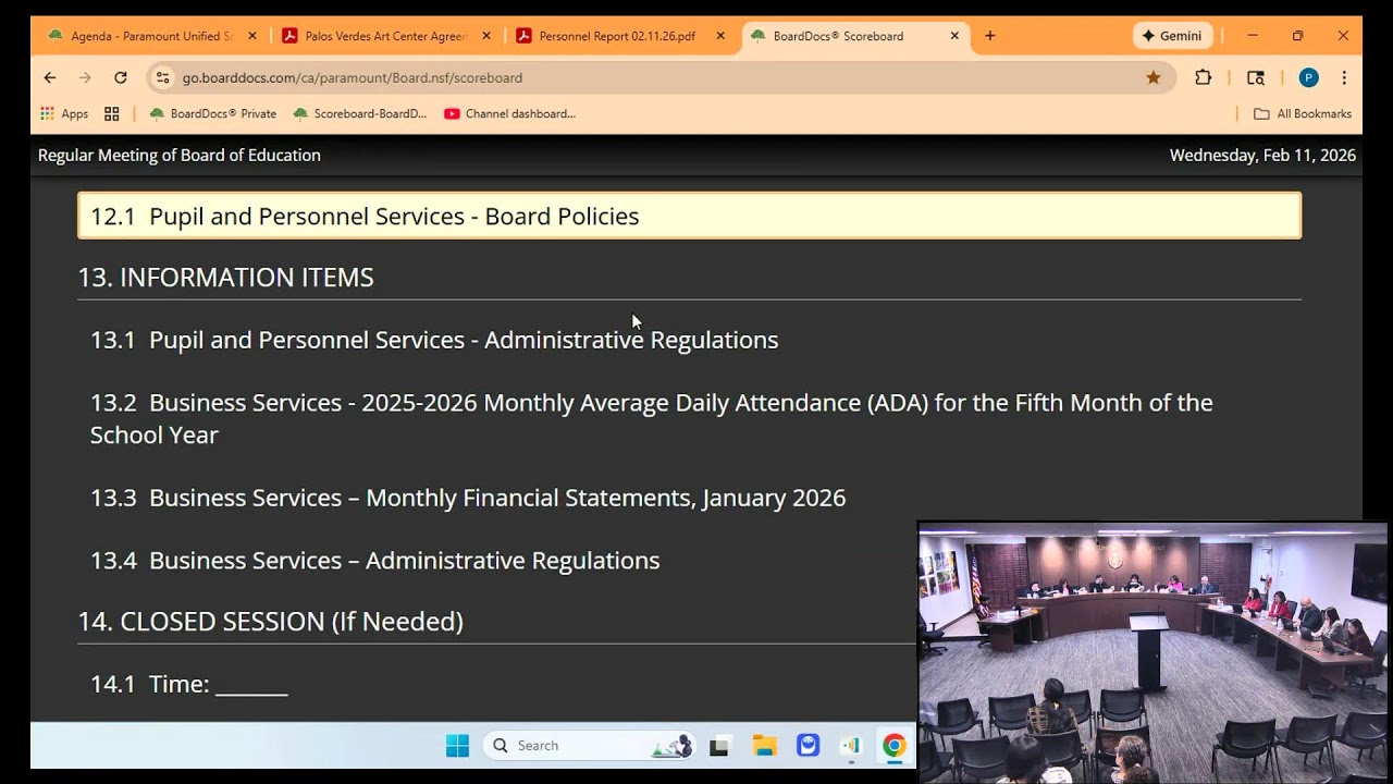 Paramount USD Board Meeting 2-11-2026