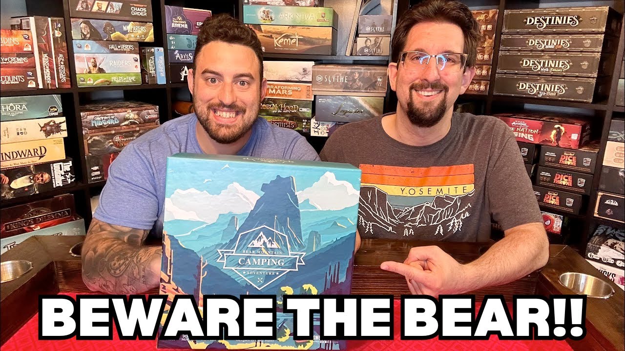 Bear Mountain Camping Adventure Board Game Review - First Impression - Kickstarter-Sweaterbear Games
