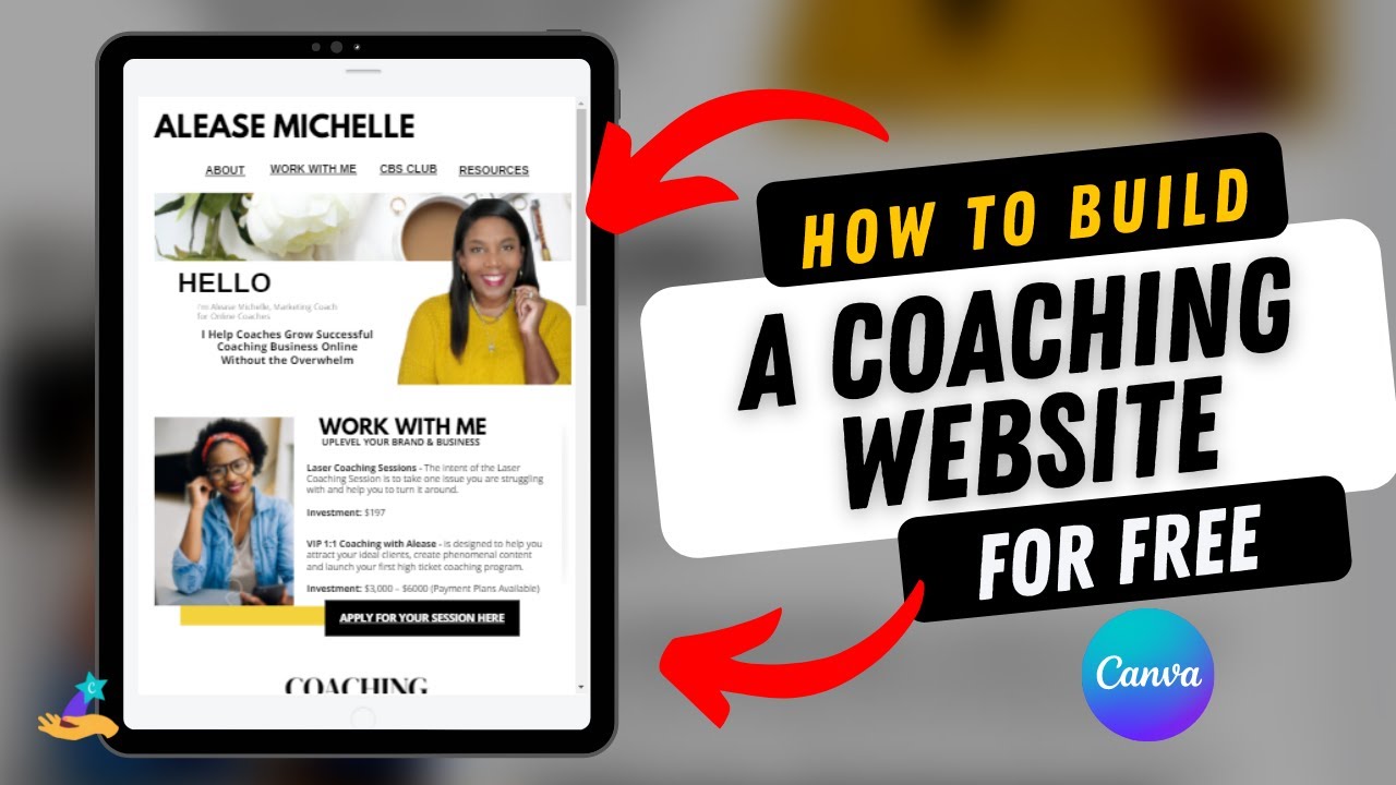How To Build a Coaching Website for Free on Canva