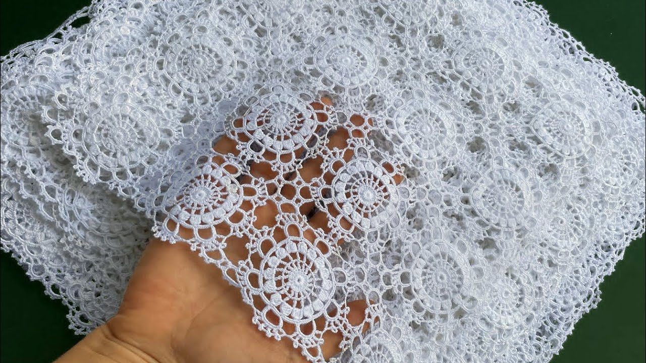 How to Crochet Motif Pattern / Lace Crochet Pattern 🧶 For Tablecloth, Table runner