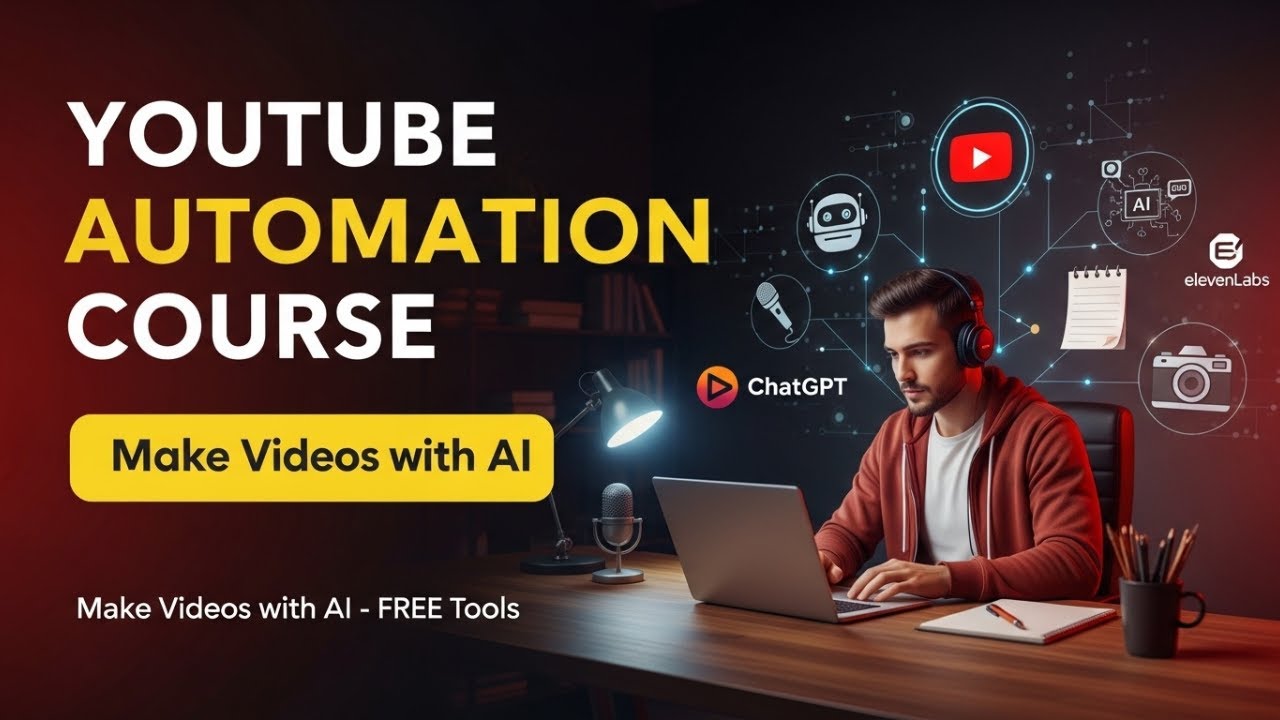 YouTube Automation Full Course (2025) | Make Faceless Videos with Free AI Tools – Urdu Hindi