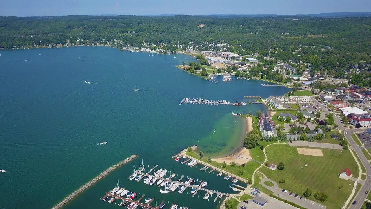 Beautiful Lake Charlevoix - Boyne City, MI - DJI Mavic Pro 4K Drone