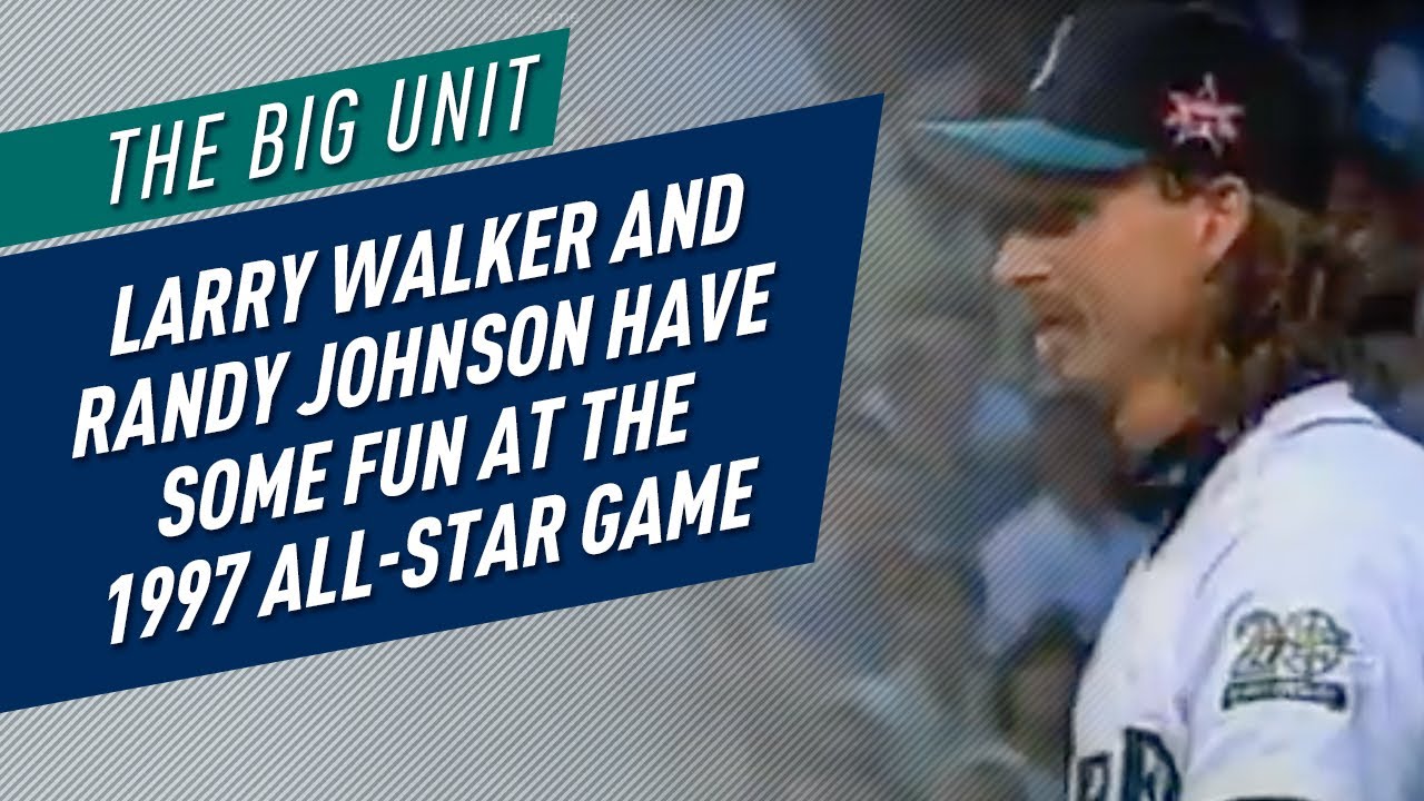 Larry Walker and Randy Johnson Have Some Fun at the 1997 All-Star Game