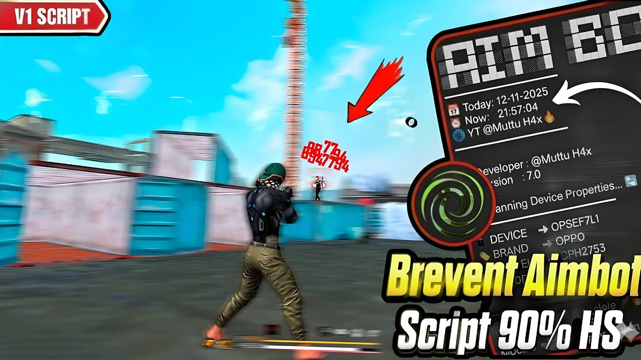 V2 BREVENT HEADTRICK⚡🚀| Free Fire New Android Macro 📱 Tutorial | MacroDroid Headshot Macro Script 📂